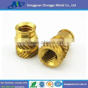 IUB Self-locking Brass Knurled Insert Nut thumbnail-1