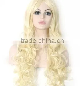 36inch Long Curly Blond Wig thumbnail-1