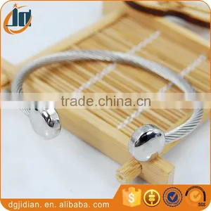 Wholesale Stainless Steel Cuff Cable Rope Bangle Bracelet thumbnail-4