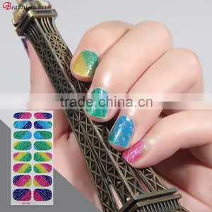 OEM ODM Bling Korean 16 Tips Glitter Nail Sticker thumbnail-3