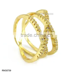 New Five-pointed Star Copper Zircon Diamond Ring For Girls thumbnail-2