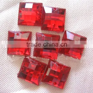 Acrylic Rhinestone in Square Shape White Opqaue thumbnail-1