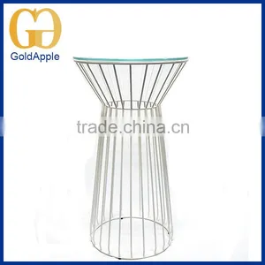 Outdoor Indoor Metal Wire Round Dining Table/glass Living Room Coffee Table thumbnail-2