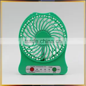 Usb Table Rechargeable Mini Fan With Led Lights thumbnail-4