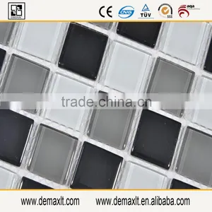 M17 Black Mix Grey and White Glass Mosaic Tile for Indoor Wall thumbnail-4