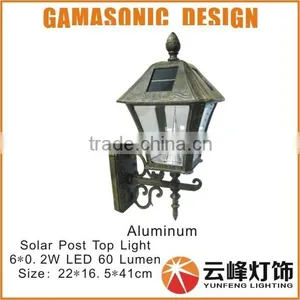 GAMASONIC Aluminum Wall Mounted Outdoor Solar Lights thumbnail-2