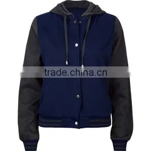 New Fashion Designed Long Sleeve Bomber Jacket Custom thumbnail-1