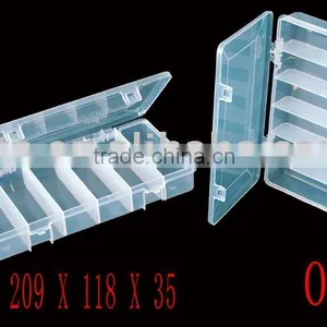Transparent 6 Compartments Utility Fishing Tackle Box thumbnail-1