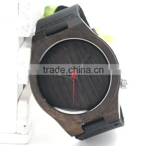 Eco-friendly Handmade Genuine Men Wrist Watch Sandalwood Quartz Watches thumbnail-2