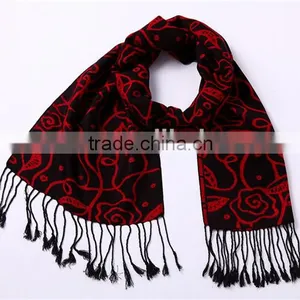 Viscose Scarf With Solid Color 100% Cotton Pashmina D800-40 thumbnail-2