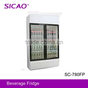 600L Compressor Double Hinged Door Refrigeration Showcase thumbnail-4