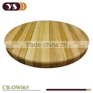 Round Teak and Rubber Wood End Grain Board thumbnail-3