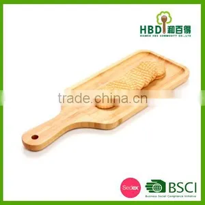 High Quality Wood Food Serving Plate With Handle Wholesale thumbnail-1