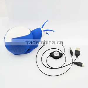 JY13 Portable Rechargeable FM Radio TF Card Auxed in Music Speaker With Colorful Led Light thumbnail-4