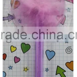 Yes Novelty Heart Shape Feather Ball Pen/fancy Pen 1PK Set thumbnail-1