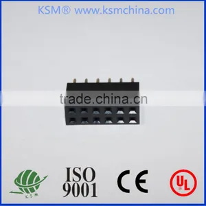 2.54mm Double Row Straight Female Header 6 Pin thumbnail-1