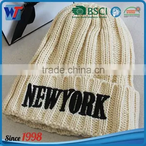 Multi Color Wooly Knit Cool Beanies Pom Beanie Mens Hats thumbnail-4