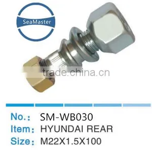 High Strenth Alloy Wheel Bolt With Nut M22*1.5*100mm for Trucks and Autos thumbnail-1