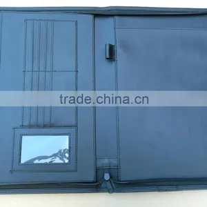PU Leather Mens Portfolio Folder / Expanding Leather File Folders / High Quality Leather File Folder Design thumbnail-1