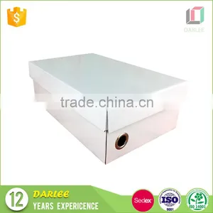 China Supplier Corrugate Paper White Luxury Folding Custom Shoe Box thumbnail-2