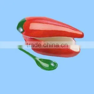 Novelty Hot Pepper Shaped Kids' Bowl With Spoon thumbnail-1