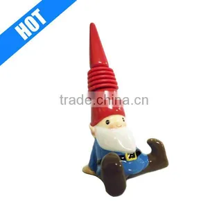 Hand Painted Ceramic Gnome Bottle Stoppers for Sale thumbnail-1