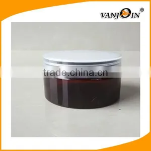 Empty 100g Amber Plastic Jar/ 100g Amber PET Jar/100g Amber Cream Jar With Sticker thumbnail-3