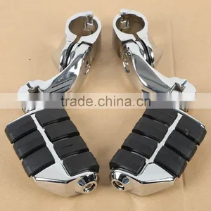Chrome 360 Degree Adjustable Highway Footpeg Footrests For 32mm thumbnail-3