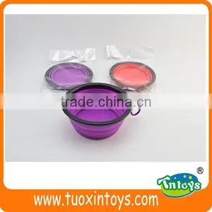 Silicone/silica Gel Dog Bowl With Hook, Pet Feeder Product, Promotional Gifts thumbnail-1