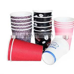 Wholesale Custom Printed Paper Coffee Cup/Logo Printed Disposable Coffee Paper Cup thumbnail-3