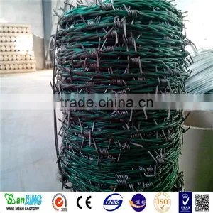 BWG12-16 Green Pvc Coated Barbed Wire Coils thumbnail-4