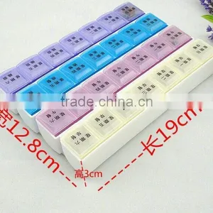 Yiwu Wholesale BPA FREE 7 Days Colorful Promotion Plastic Pill Box/capsule Storage Case/capsule Case thumbnail-6