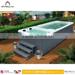 Factory Supply Outdoor Rectangular Swim Spa Pop-up TV Swim Spa Pool 8 - 12 Person Hot Tub Led Swimming Pool Light thumbnail-3