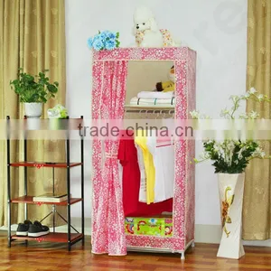 Single Canvas Effect Wardrobe Clothes Storage Cabinet thumbnail-1