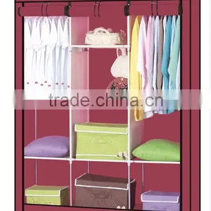 Single Canvas Effect Wardrobe Clothes Storage Cabinet thumbnail-4