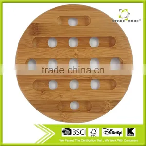 Little Round Bamboo Wood Cutting & Kitchen Chopping Board With Groove thumbnail-1