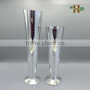 China Manufacturer Handbmade Silver Coated Tall Glass Vase thumbnail-3