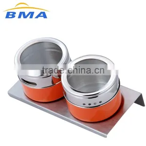 4 Pcs Magnetic Stainless Steel Condiment Container Spice Set thumbnail-4