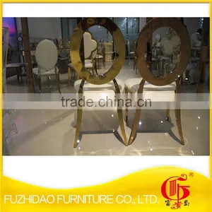 Fashion Stainless Steel O Back Dining Chair With PU Leather thumbnail-2
