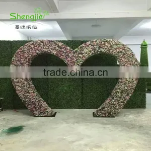 SJLJ013780 Romantic Artificial Boxwood Wedding Supplier Make Wedding Decor Arch thumbnail-1