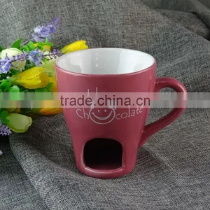 Wholesale Porcelain Red Mug ,Lovely Chocolate Mug, Cheap Glazed Ceramic Mug thumbnail-1