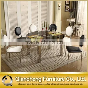 Black Extendable Glass Dining Table 918# thumbnail-1