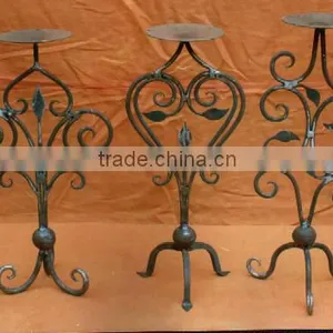 Antique Candle Holders,Wrought Iron Candle Stand,Pillar Candle Holder,Metal Candle Holder,Designer Candle Holders thumbnail-1