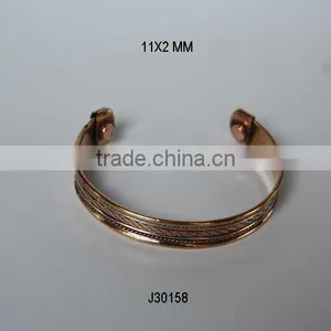 Magnetic Copper Bracelet With Patterns in Brass Steel and Copper Wearing it Has Health Benefits thumbnail-1