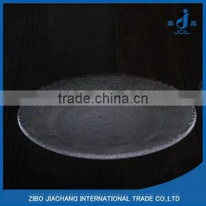Frosted Clear Bead Glass Plate for Wedding Decoration thumbnail-1