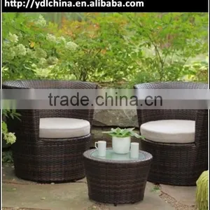 Wicker Poly Rattan Outdoor Coffee Set thumbnail-1