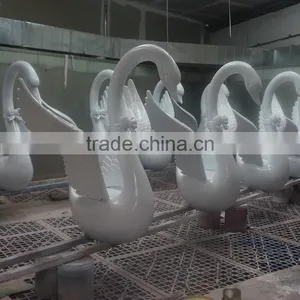 Outdoor Fiberglass Big Swan Statue thumbnail-2