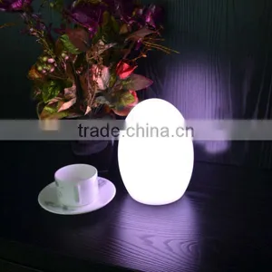 Modern Luminous Egg Shape LED Table Light Lamp With Rechargeable Battery thumbnail-2