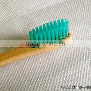 Soft Nylon Bristle Toothbrush With Bamboo Handle thumbnail-3