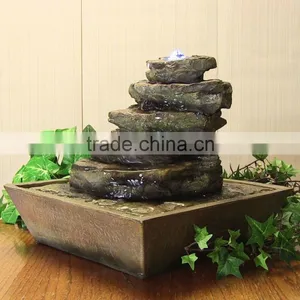 Cascading Rocks Tabletop Fountain With LED Lights thumbnail-1